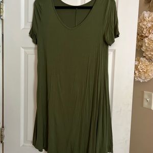 Green swing dress -large